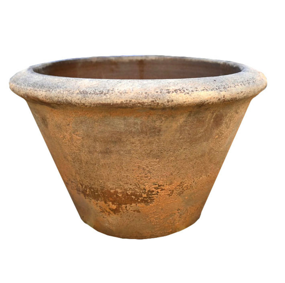 Antique Terracotta squat cono planter