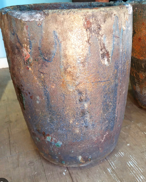 Glazed Tall Crucible Pot